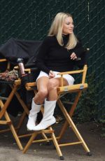 MARGOT ROBBIE on the Set of Once Upon A Time in Hollywood 10/14/2018
