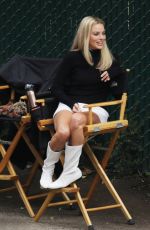 MARGOT ROBBIE on the Set of Once Upon A Time in Hollywood 10/14/2018