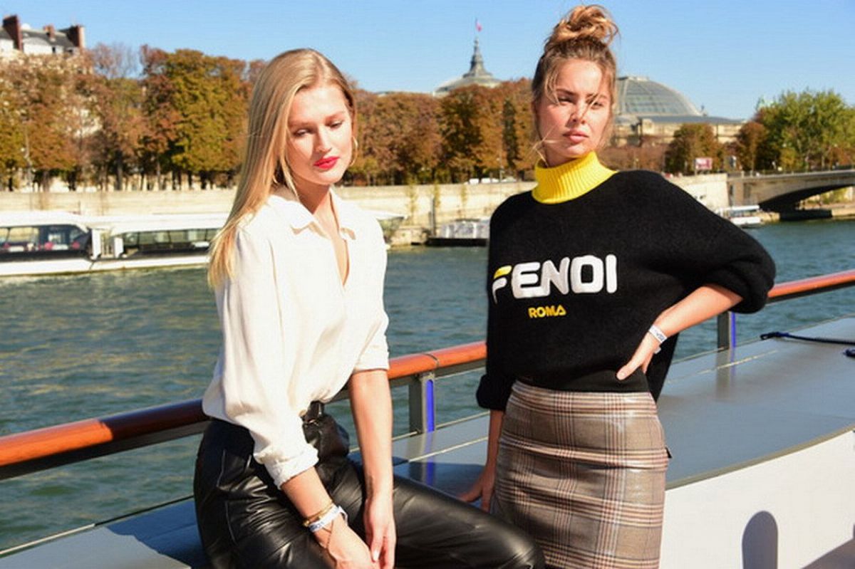 MARIE ANGE CASTA and TONI GARRN at L’Oreal Fashion Show in Paris 09/30 ...