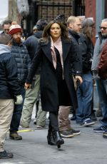 MARISKA HARGITAY on the Set of Law & Order: Special Victims Unit in Park Avenue 10/22/2018