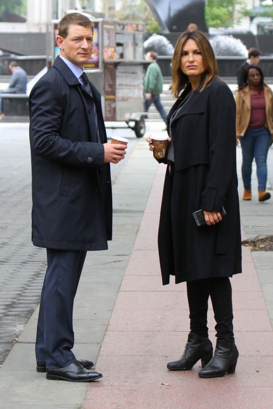 MARISKA HARGITAY on the Set of Law & Order: SVU in New York 10/10/2018