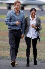 MEGHAN MARKLE and Prince Harry at Airport in Dubbo 10/17/2018