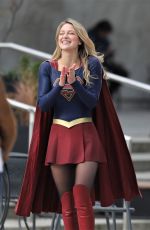 MELISSA BENOIST and Tyler Hoechlin on the Set of Supergirl in Vancouver 10/23/2018
