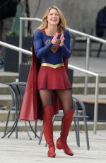 MELISSA BENOIST and Tyler Hoechlin on the Set of Supergirl in Vancouver 10/23/2018