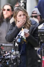 MELISSA BENOIST and Tyler Hoechlin on the Set of Supergirl in Vancouver 10/23/2018