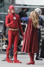 MELISSA BENOIST and Tyler Hoechlin on the Set of Supergirl in Vancouver 10/23/2018