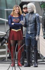 MELISSA BENOIST and Tyler Hoechlin on the Set of Supergirl in Vancouver 10/23/2018