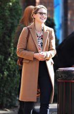 MELISSA BENOIST on the Set of Supergirl in Vancouver 10/09/2018