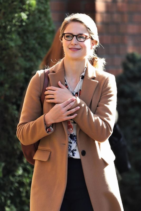 MELISSA BENOIST on the Set of Supergirl in Vancouver 10/09/2018