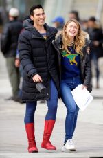 MELISSA BENOIST on the Set of Supergirl in Vancouver 10/23/2018