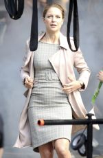 MELISSA BENOIST on the Set of Supergirl in Vancouver 10/26/2018