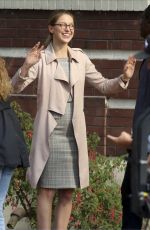 MELISSA BENOIST on the Set of Supergirl in Vancouver 10/26/2018