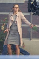 MELISSA BENOIST on the Set of Supergirl in Vancouver 10/26/2018