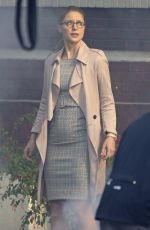 MELISSA BENOIST on the Set of Supergirl in Vancouver 10/26/2018