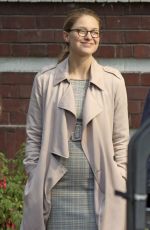 MELISSA BENOIST on the Set of Supergirl in Vancouver 10/26/2018