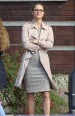 MELISSA BENOIST on the Set of Supergirl in Vancouver 10/26/2018