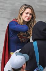 MELISSA BENOIST on the Set of Supergirl in Vancouver 10/30/2018