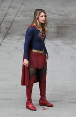 MELISSA BENOIST on the Set of Supergirl in Vancouver 10/30/2018