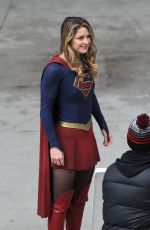 MELISSA BENOIST on the Set of Supergirl in Vancouver 10/30/2018