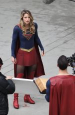 MELISSA BENOIST on the Set of Supergirl in Vancouver 10/30/2018