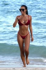 METISHA SCHAEFER in Bikini at a Beach in Miami 10/26/2018