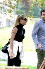 MICHELLE HUNZIKER at a Park in Clusone 10/14/2018