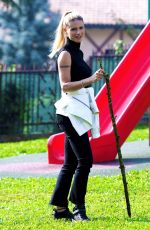 MICHELLE HUNZIKER at a Park in Clusone 10/14/2018