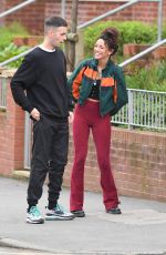 MICHELLE KEEGAN on the Set of Brassic in Manchester 10/04/2018