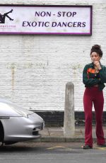 MICHELLE KEEGAN on the Set of Brassic in Manchester 10/04/2018
