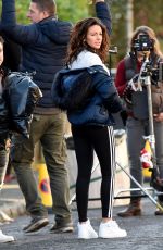 MICHELLE KEEGAN on the Set of Brassic Show in Lancashire 10/18/2018