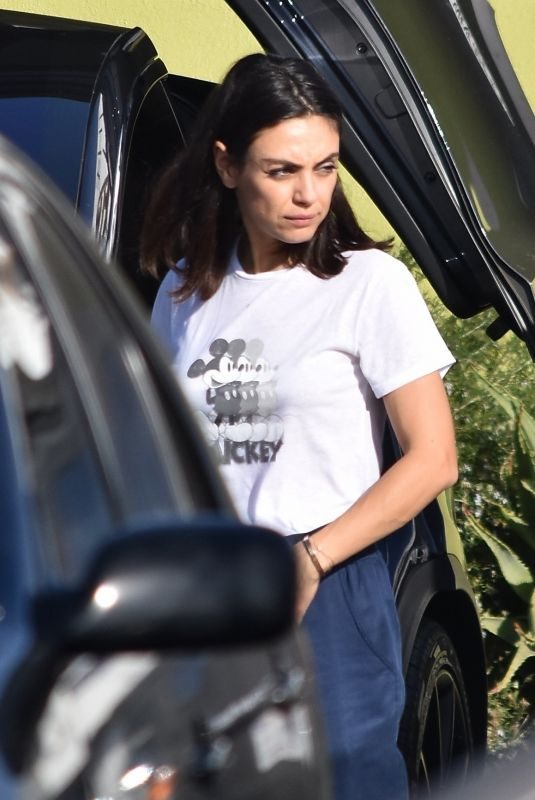 MILA KUNIS Out and About in Burbank 10/29/2018