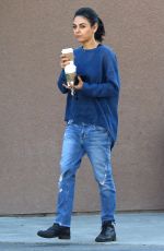 MILA KUNIS Out for Coffees in Los Angeles 10/16/2018