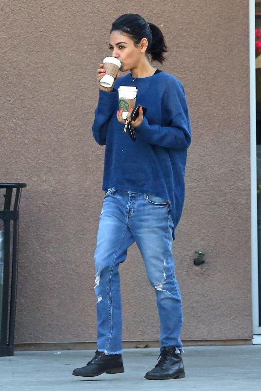 MILA KUNIS Out for Coffees in Los Angeles 10/16/2018