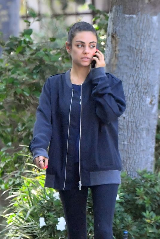 MILA KUNIS Out in Los Angeles 10/03/2018