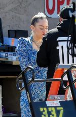 MILEY CYRUS in a Jumpsuit on the Set of Her Latest Project in Los Angeles 10/18/2018