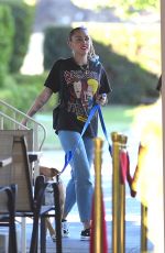 MILEY CYRUS Out for Lunch in Los Angeles 10/18/2018