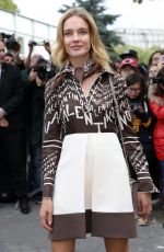 NATALIA VODIANOVA Arrives at Valentino Fashion Show at PFW in Paris 09/30/2018