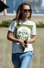 NATALIE PORTMAN in Ripped Denim Out in Los Angeles 10/22/2018
