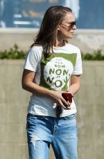NATALIE PORTMAN in Ripped Denim Out in Los Angeles 10/22/2018