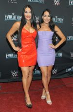 NIKKI and BRIE BELLA at WWE’s First Ever All-women’s Event Evolution in Uniondale 10/28/2018