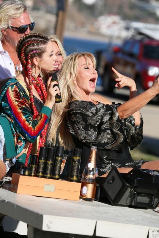NIKKI LUND and ASHLEY BRINGHTON on the Set of a Photoshoot in Malibu 10/16/2018