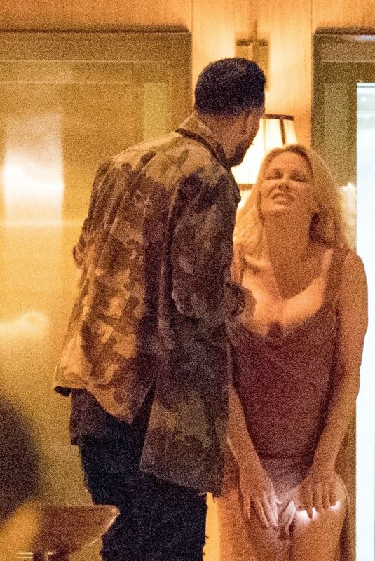 PAMELA ANDERSON at Her Hotel in Paris 09/26/2018