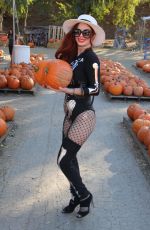 PHOEBE PRICE at a Pumpkin Patch in Los Angeles 10/17/2018