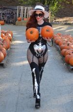 PHOEBE PRICE at a Pumpkin Patch in Los Angeles 10/17/2018