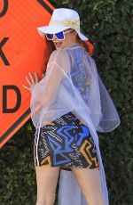 PHOEBE PRICE Out with Her Dog in Beverly Hills 10/19/2018