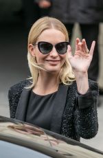 POPPY DELEVINGNE Arrives at Chanel Show at Paris Fashion Week 10/02/2018