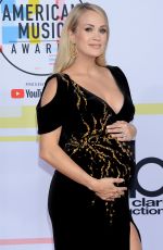 Pregnant CARRIE UNDERWOOD at American Music Awards in Los Angeles 10/09/2018