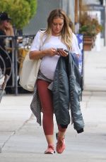 Pregnant HILARY DUFF and Matthew Koma Out for Breakfast in Studio City 10/02/2018