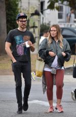 Pregnant HILARY DUFF and Matthew Koma Out for Breakfast in Studio City 10/02/2018