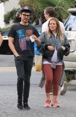 Pregnant HILARY DUFF and Matthew Koma Out for Breakfast in Studio City 10/02/2018